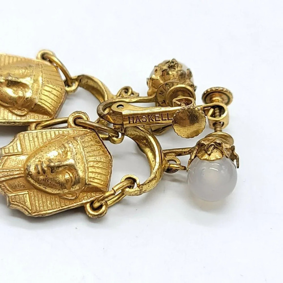 Miriam Haskell Art Glass Bead Egyptian Pharaoh Dan - Picture 6 of 6